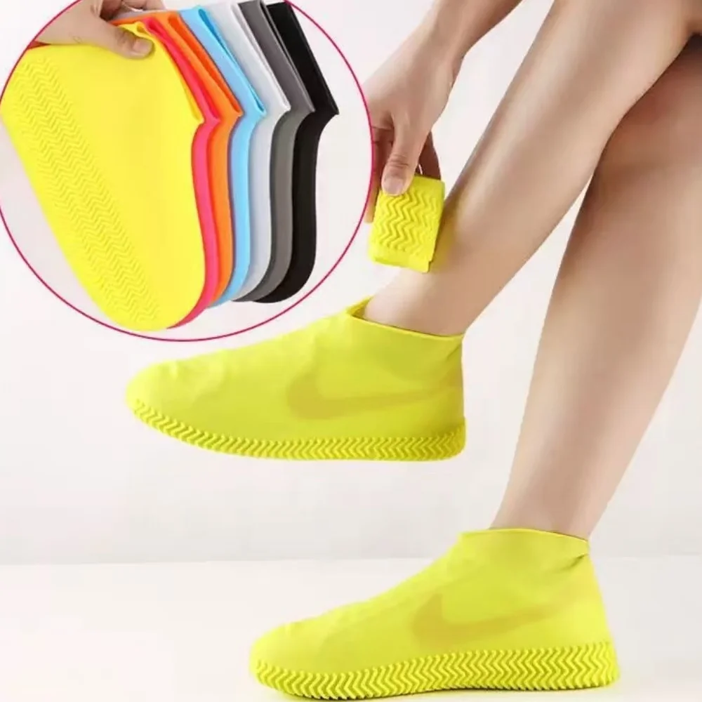 2PCS Silicone Shoe Covers, Durable, Waterproof, Anti-slip, F