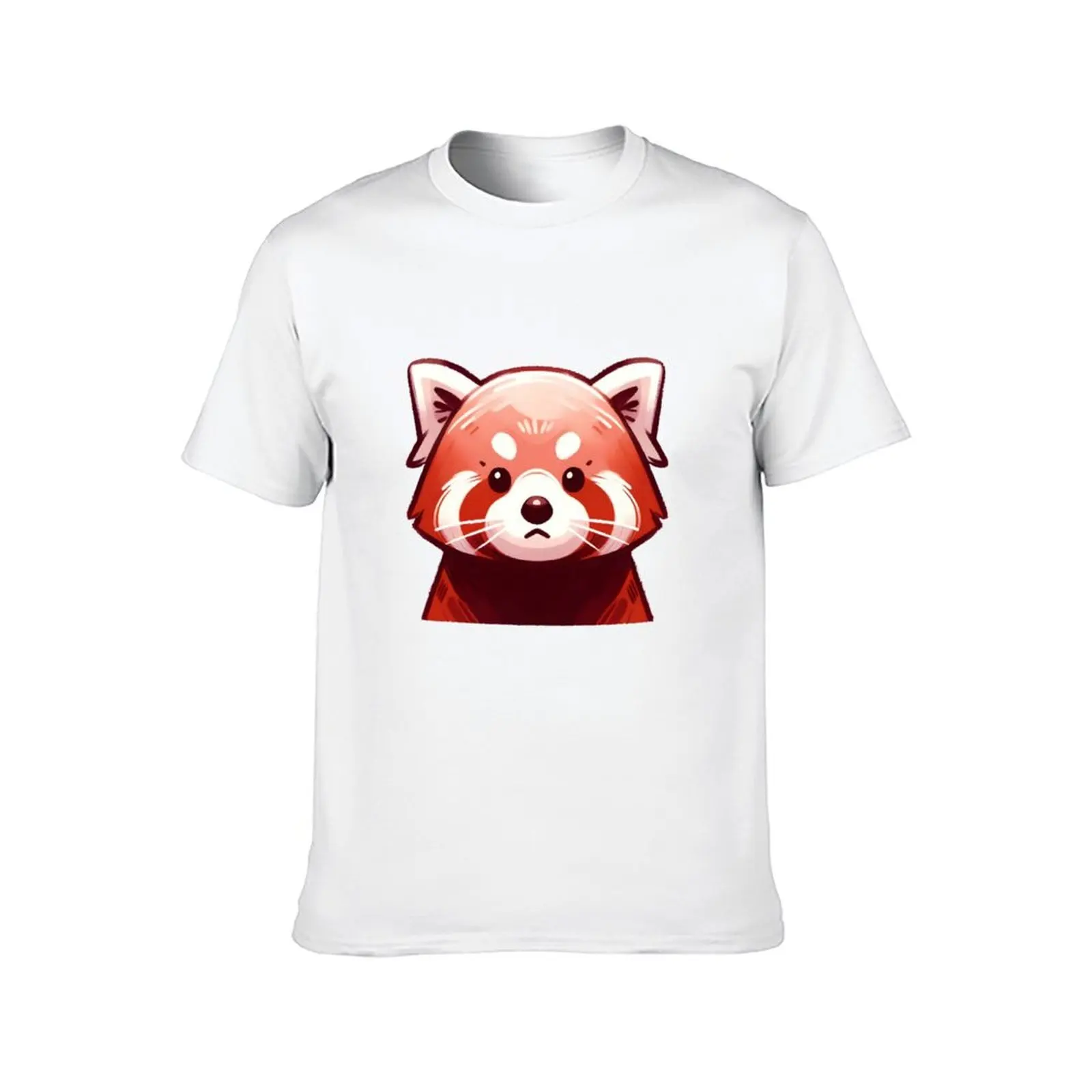 قميص تي شيرت قطني أحمر تي شيرت رجالي الباندا عالي الجودة قمصان محببة فاخرة