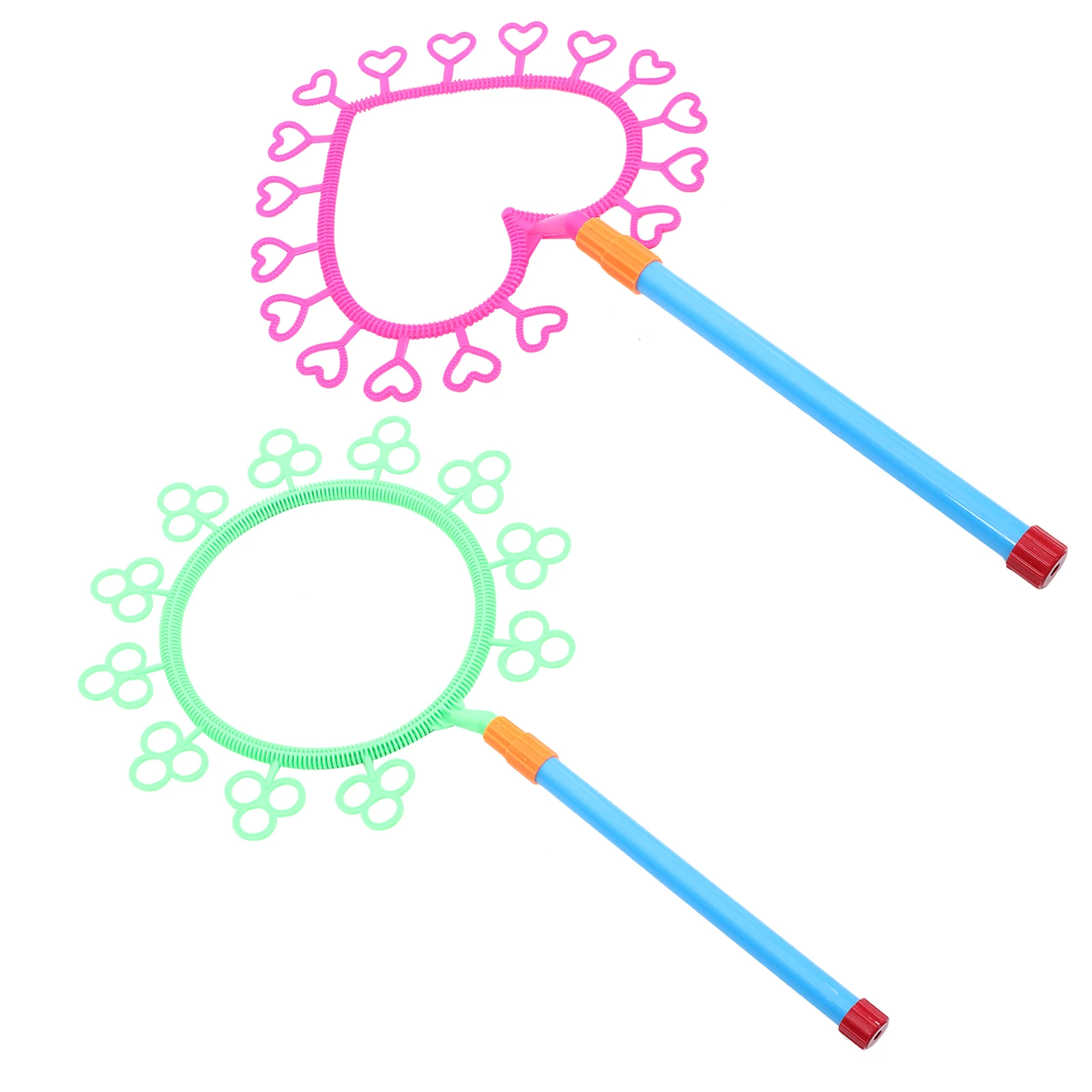 2 ชิ้น Big Bubbles Wands Wands Maker เด็กปาร์ตี้กลางแจ้ง Giant Bubbles ชุดเครื่องมือเป่าสีสุ่ม