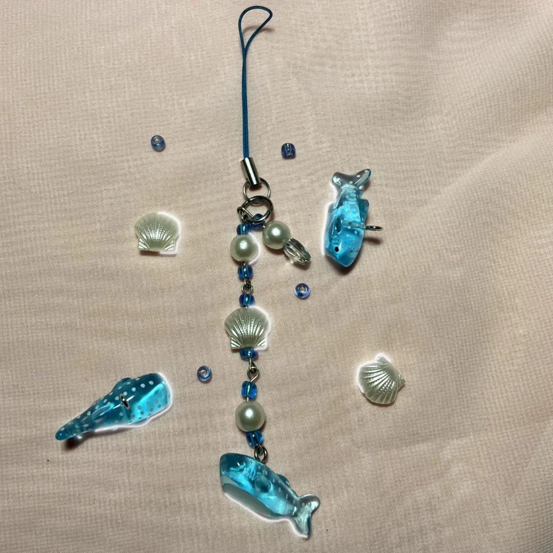 handmade cute whale shark phone charm