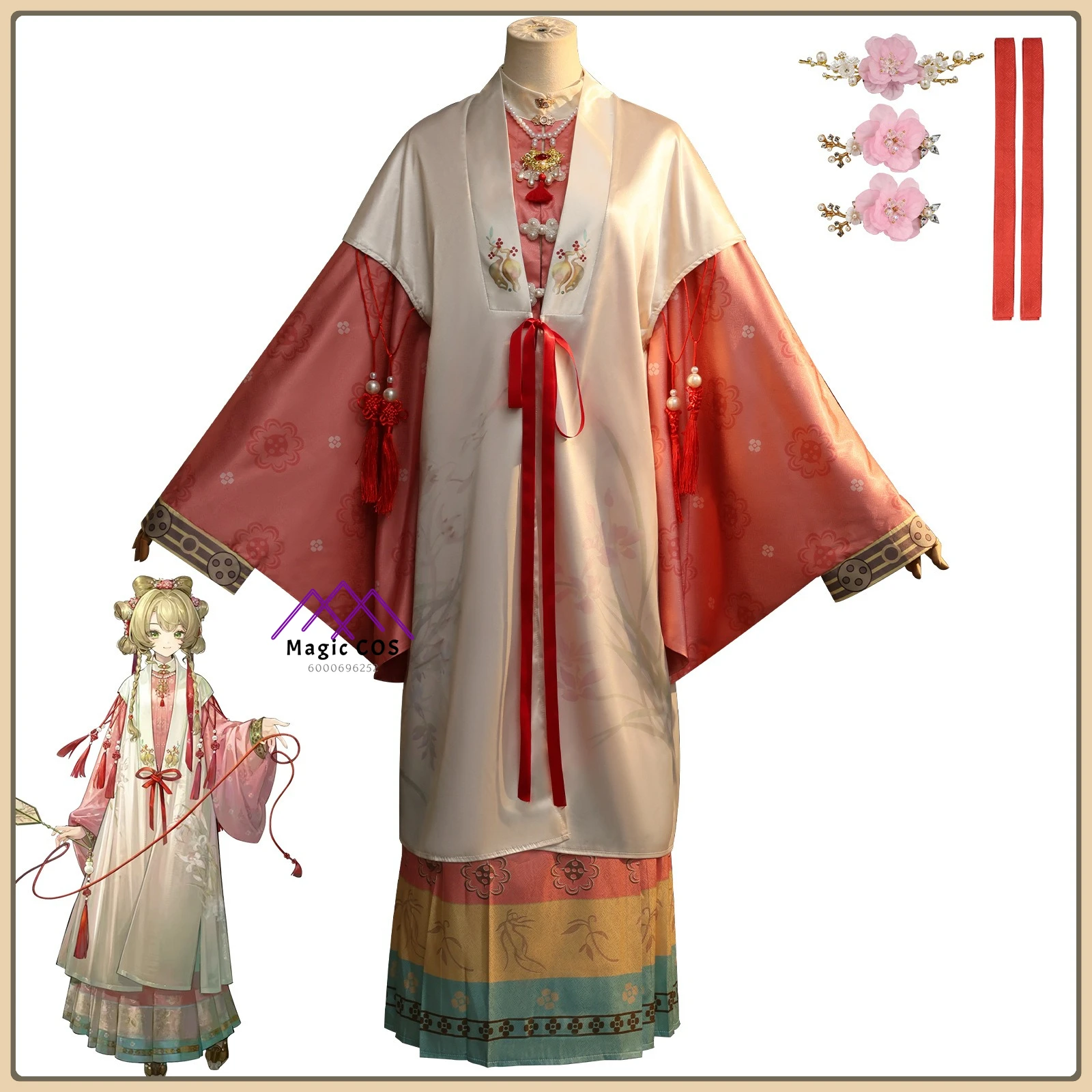 

Reverse: 1999 Sophy Red Thread Cosplay Costume Women's Suit with Red Thread Headpiece Full Set Anime Outfit for Comic Con Party