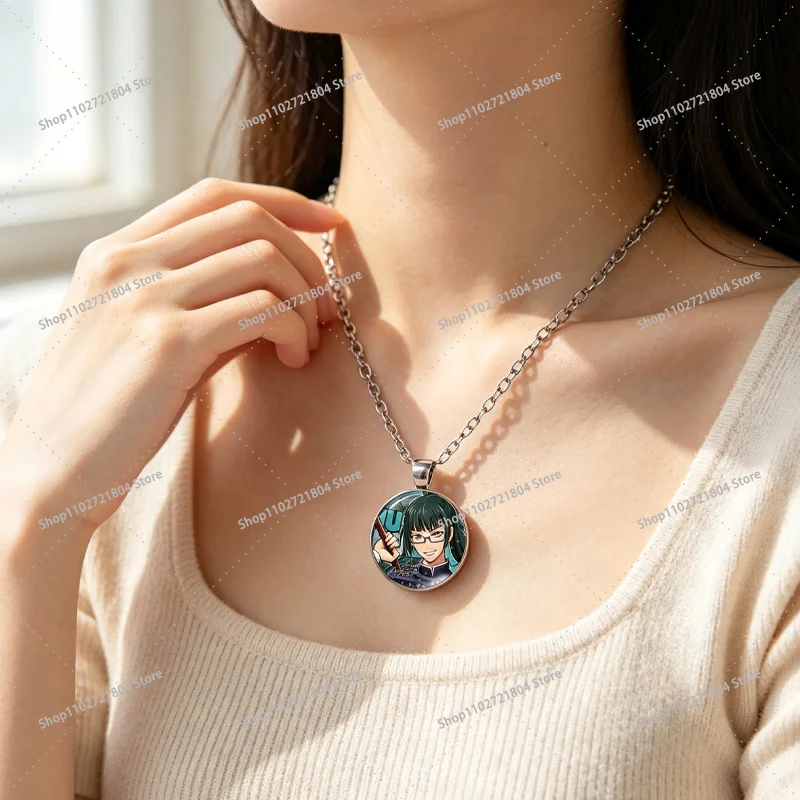 Jujutsu Kaisen Good-looking Necklaces for Men Women Anime Cartoon Printed Necklace Couple Fashion Simple Necklace Couple Gifts