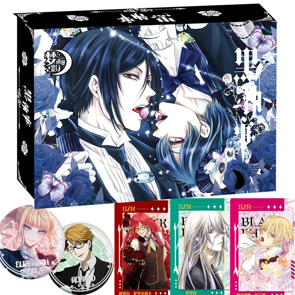 Original Anime Black Butler Card Collection Sebastian Under Taker Grell Popular Character STP SZR KMR Male God Cards Child Gift