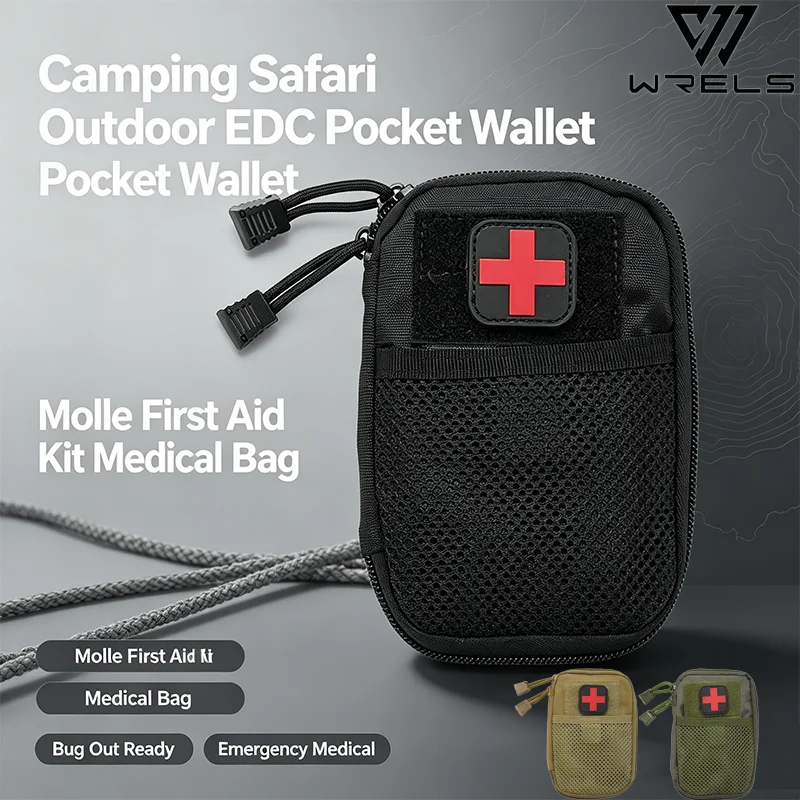 Outdoor-Notfall-Medizintasche Safari Camping EDC Taschen-Geldbörse Erste-Hilfe Professionelle Taktische Leichte Medizintasche für Männer und Frauen
