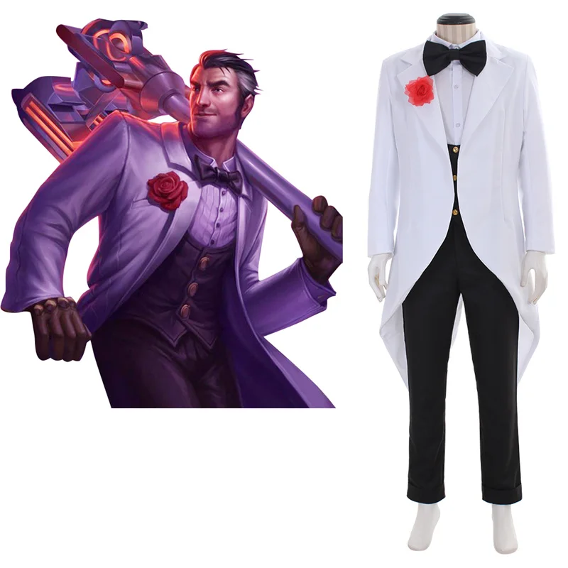 

Game LOL Debonair Jayce Cosplay Costume The Defender Of Tomorrow Uniform Halloween Carnival Suit