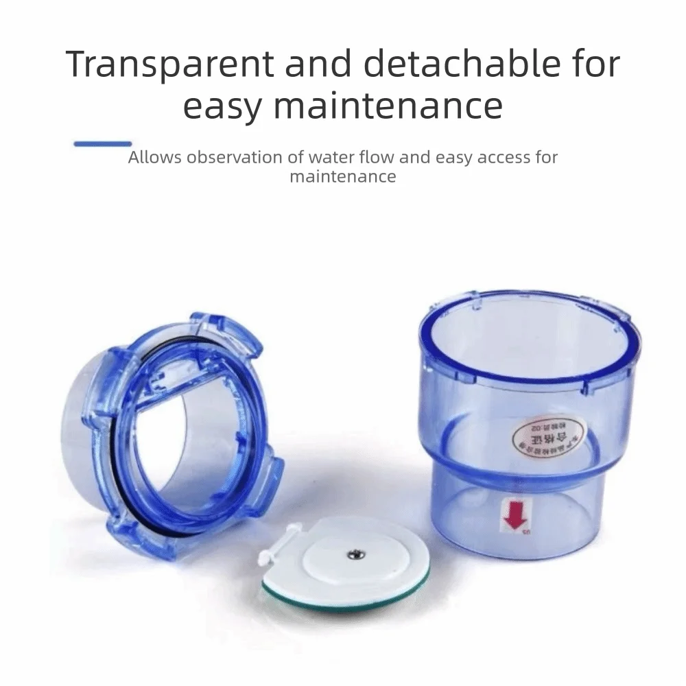 50mm Flap Check Valve UPVC Material Transparent Design Non-return Valve Anti-backflow Movable Valve Backwash Obstructor