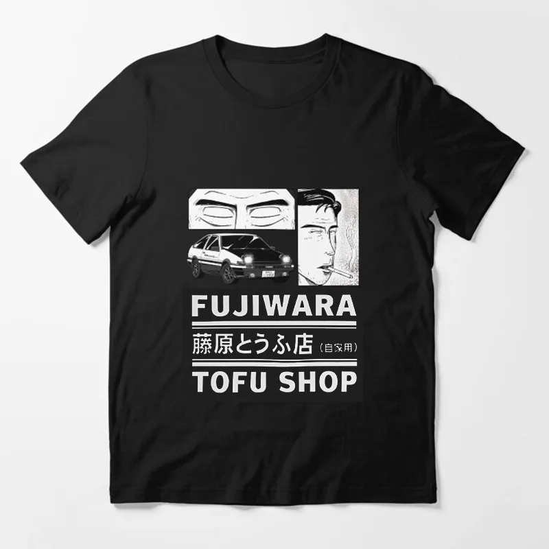 

Legend of Bunta Fujiwara Initial D - Retro Mountain Drift Racing Manga Gift T shirt Street Racer Anime print Graphic clothes