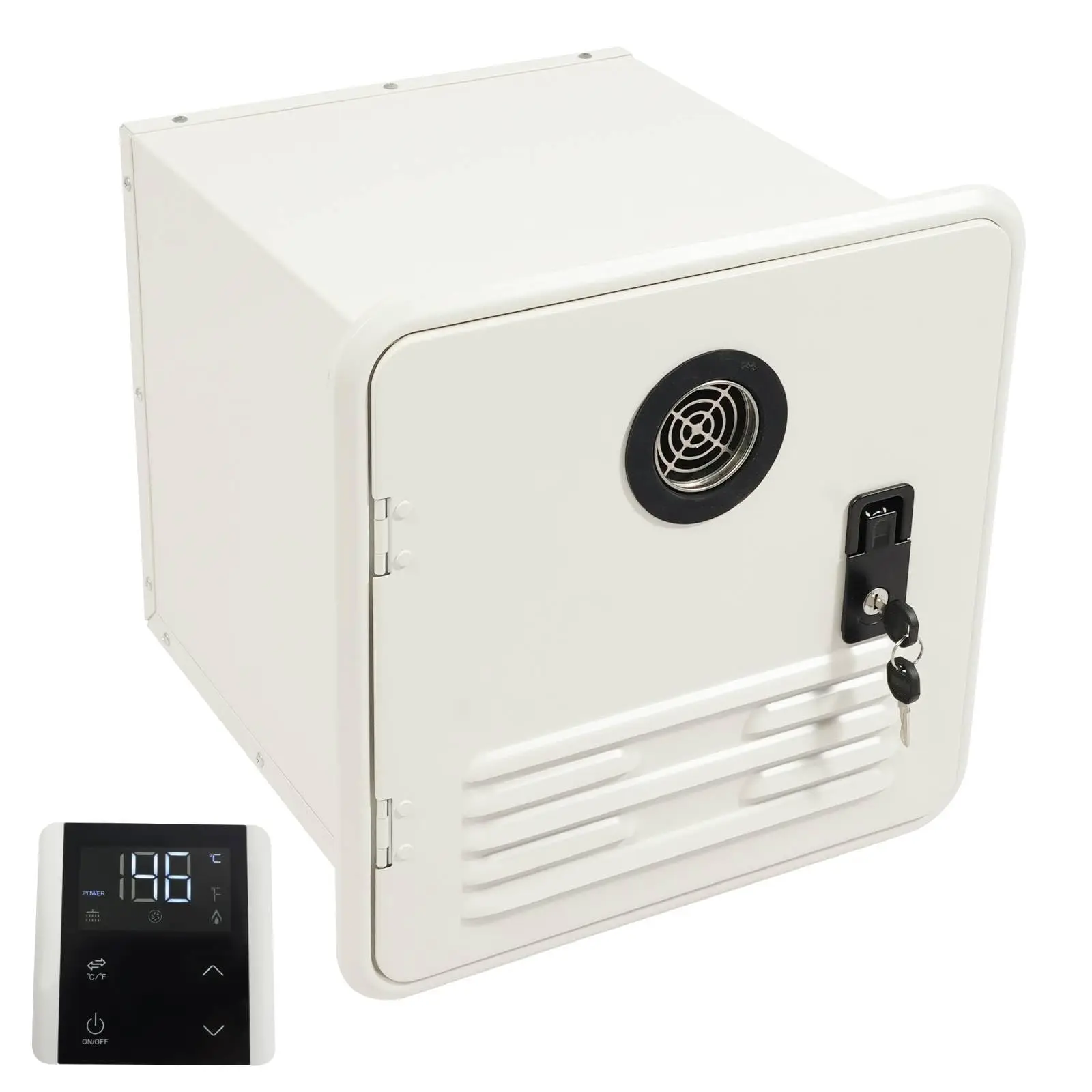 

[Christmas] Rv Water Heater Tankless 12V Tankless Propane Gas Water Heater, 65000 Btu, with 15''X15'' White Door and Remote Control