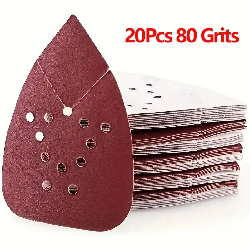 

Mouse sandpaper 20PCS sander pads 12 hole carabiner triangle hand sander Sander Board Mouse sander