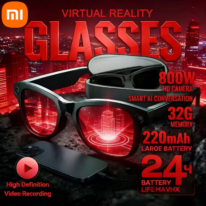 

Xiaomi Shoot Anytime Heyyan Glasses 800W Pixel Shooting With Camera Voice AI Translation Glasses 4K HD Call Bluetooth Glasses