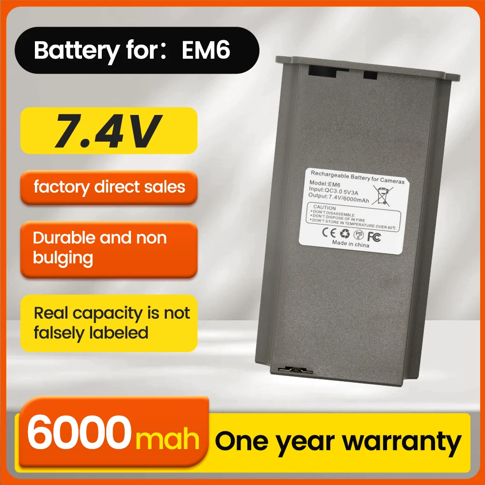 

BNN Long-life lithium ion battery EM6 for Hunting Cameras Reveal X X Pro and X Gen 2.0 SK XB X models Camera Battery Compatible