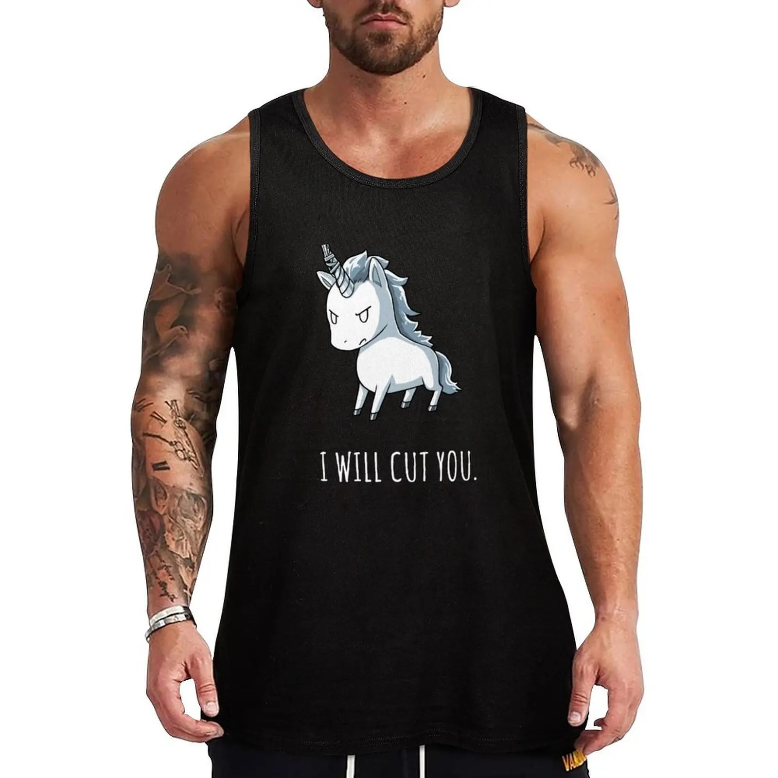 

Stabby The Unicorn I Will Cut You Summer Women Sexy Revealed Navel Tank Top anime top Men's clothing brands bodybuilding for men