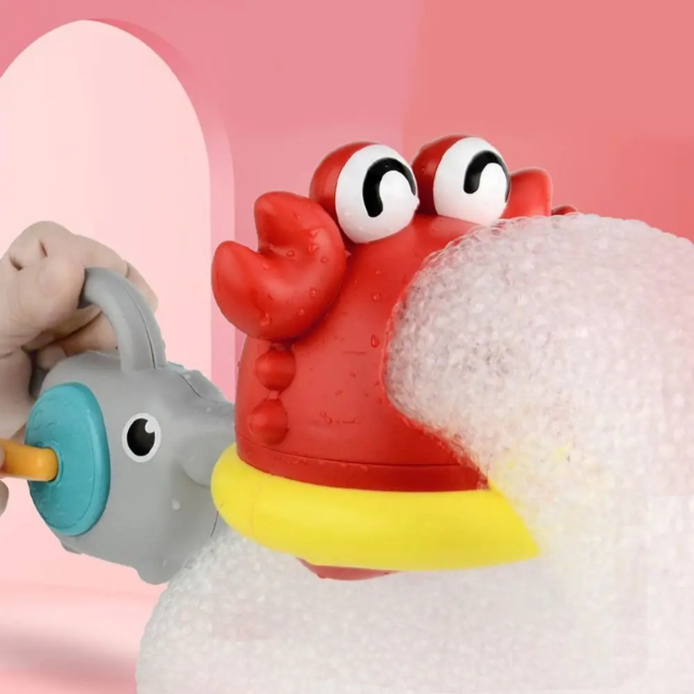 Foam Maker Interactive Bubble Blowing Machine Cartoon Crab Children Soap Machine Plastic Shark Soap Bubble Machine Swimming Pool