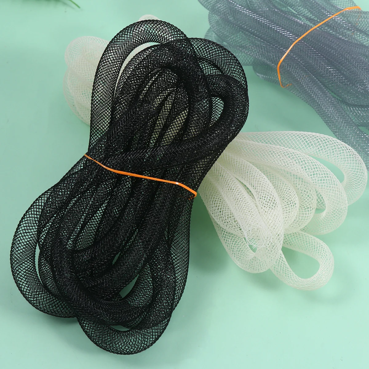 8Mm Elastic Mesh Tube Cord For Diy Hair Accessories Craft Supplies Nylon Yarn Rope Bracelet Ankle Chain Making Braid Tube