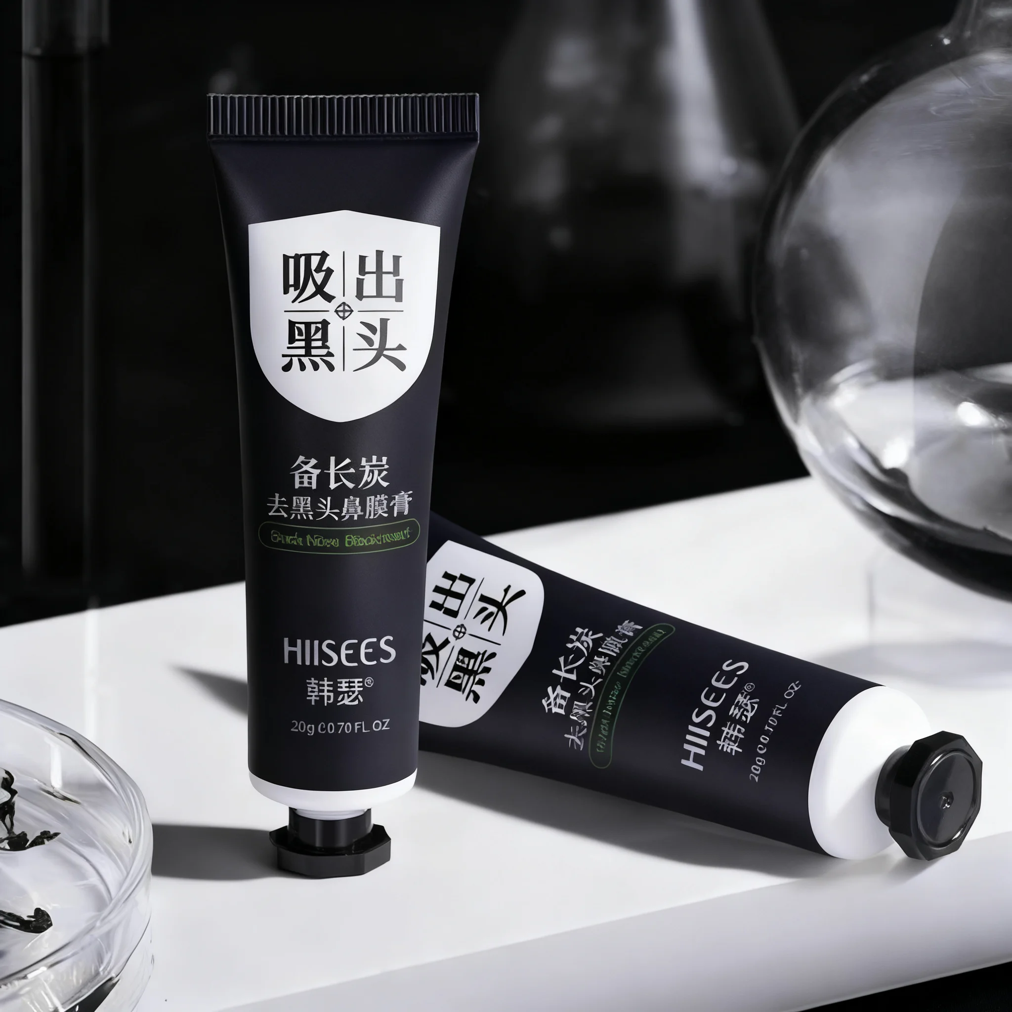 Charcoal Blackhead Remover Mask Facial Shrink Pores Black Head Removal Cream,Peel Off & Purify Pores, Deep Cleansing Nose Strips