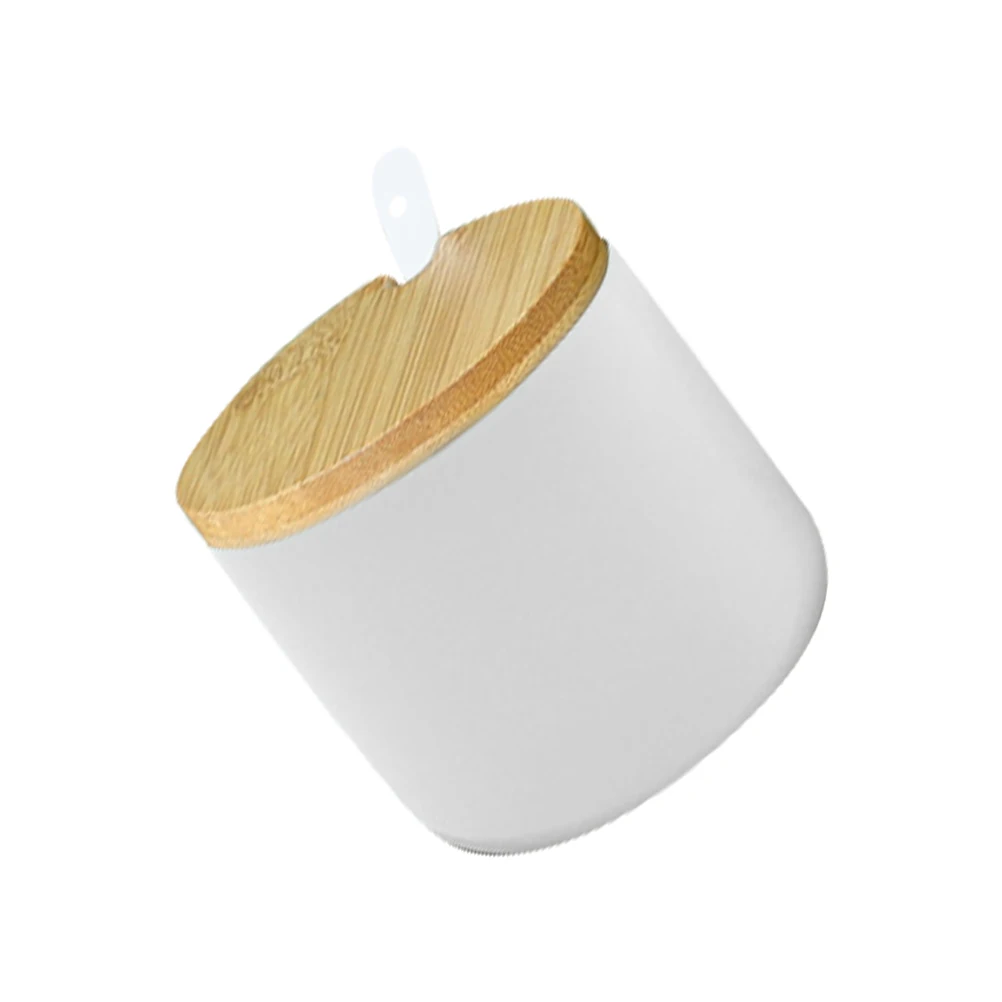 

Ceramic Spice Jar Seasoning Salt Porcelain Condiment Pots Large Capacity Storage Kitchen Table Sauce Sugar Holder Lid