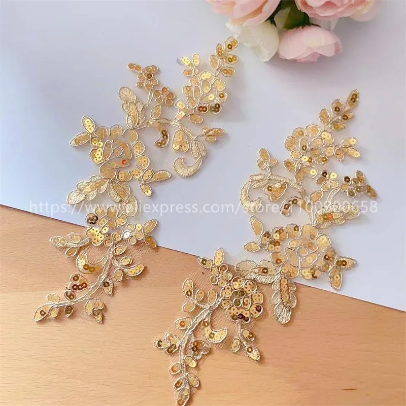 20 Stück. Funkelnde Pailletten Bestickte Spitzenapplikationen, Nähzubehör, DIY Handgemachte Blumen, Dekorative Aufnäher – Detail 13