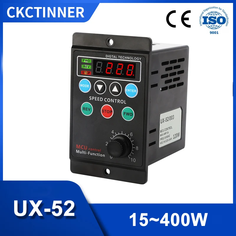 UX-52 400W MCU Control Multi-function Digital Display Motor Speed AC220V Pinpoint Regulator Controller Forward&Backward 50/60hz