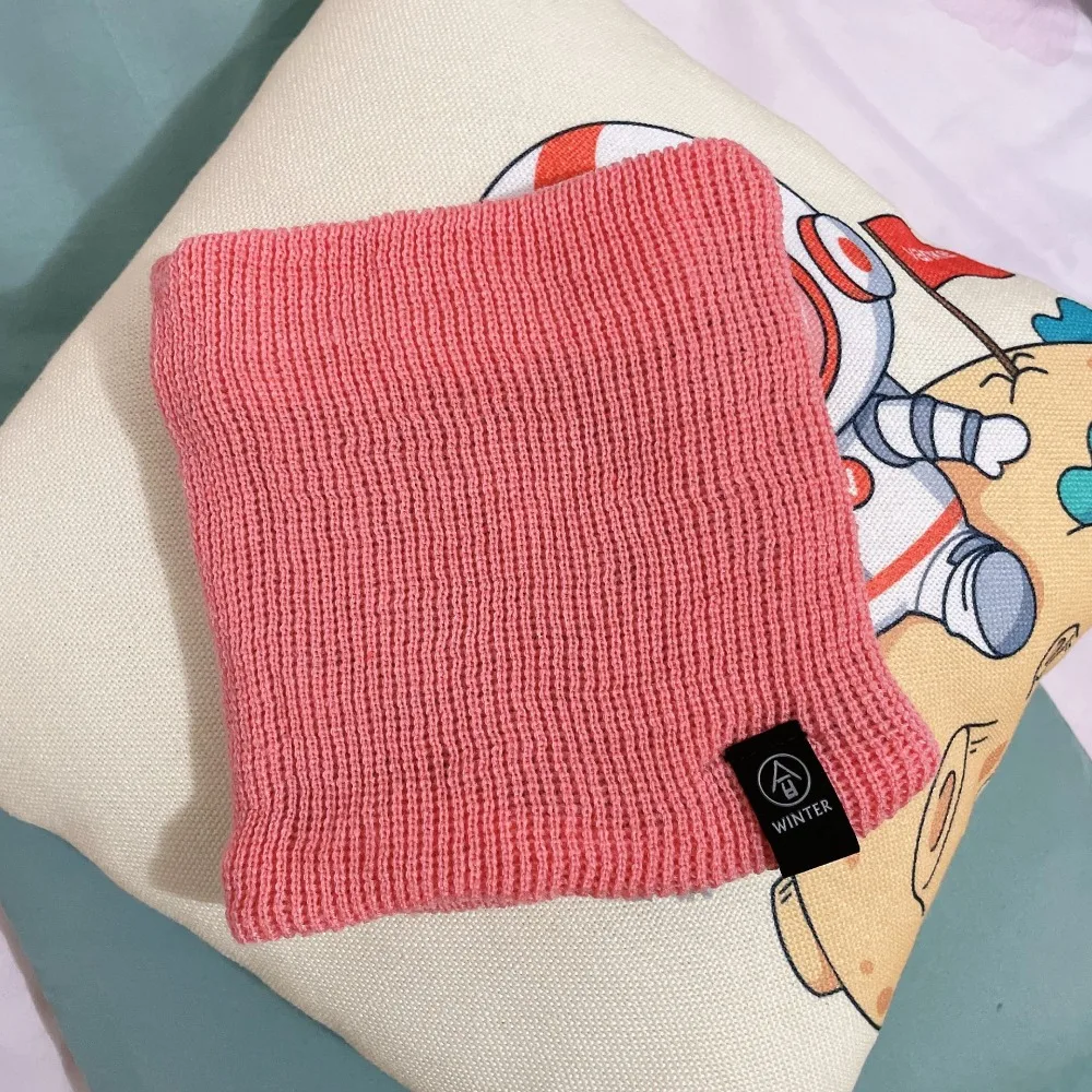 Cashmere Winter Ring Scarf Plush Warm Women Men Knit Full Face Mask Neck Scarves Warmer Bufanda Thick Fleece-lined Muffler