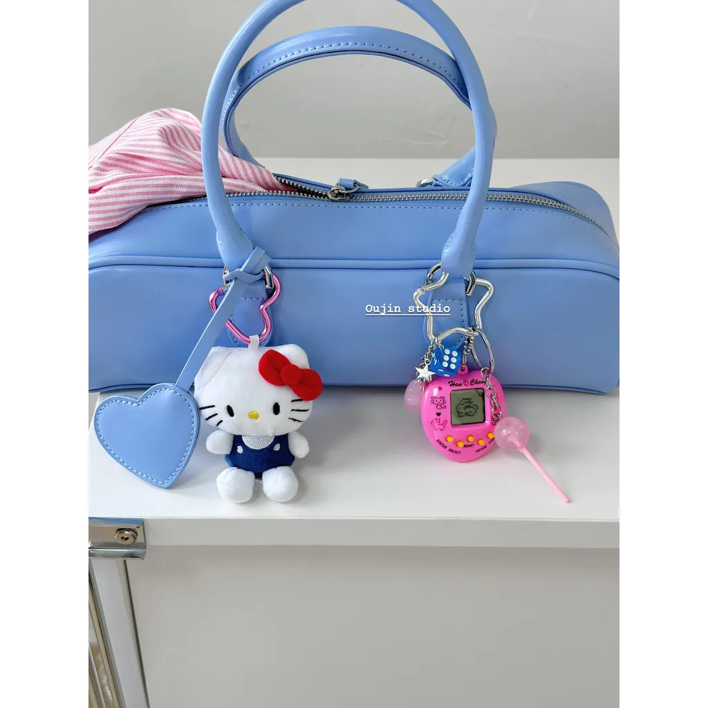 Original niche design Love Rose red game console Star pendant y2k bag pendant  windmill keychain couple model