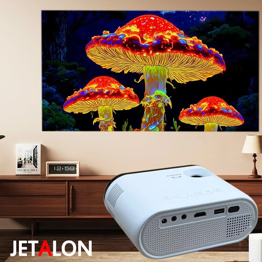 

Mini and Portable projector 1080P 4K Video Home Cinema Projector Android System suitable for home/outdoor/office for Android/iOS