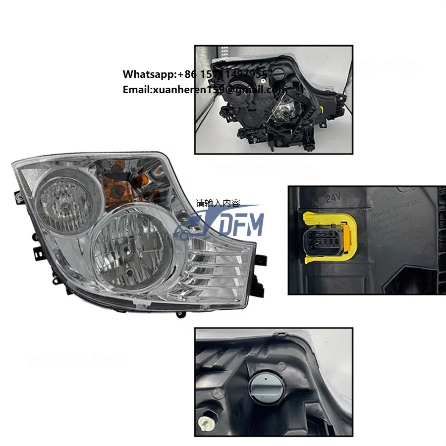 

DFM Factory Outlet Benz MP4 European Truck Body Parts Head Lamp Headlight LH RH For MB Actors MP4 9608200739 9608200639