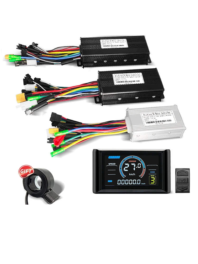 AliExpress Electric Bicycle 17A 26A 30A 60A Three-Mode Sine Wave Controller with Color LCD S966 NFC Display compatible with 24V 36V 48V