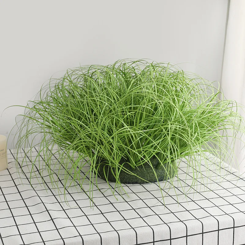 5PCS 42cm Plant Decoration Single Green Cattail Mall Window Decoration Onion Grass Artificial Plants Garden Decoration Outdoor