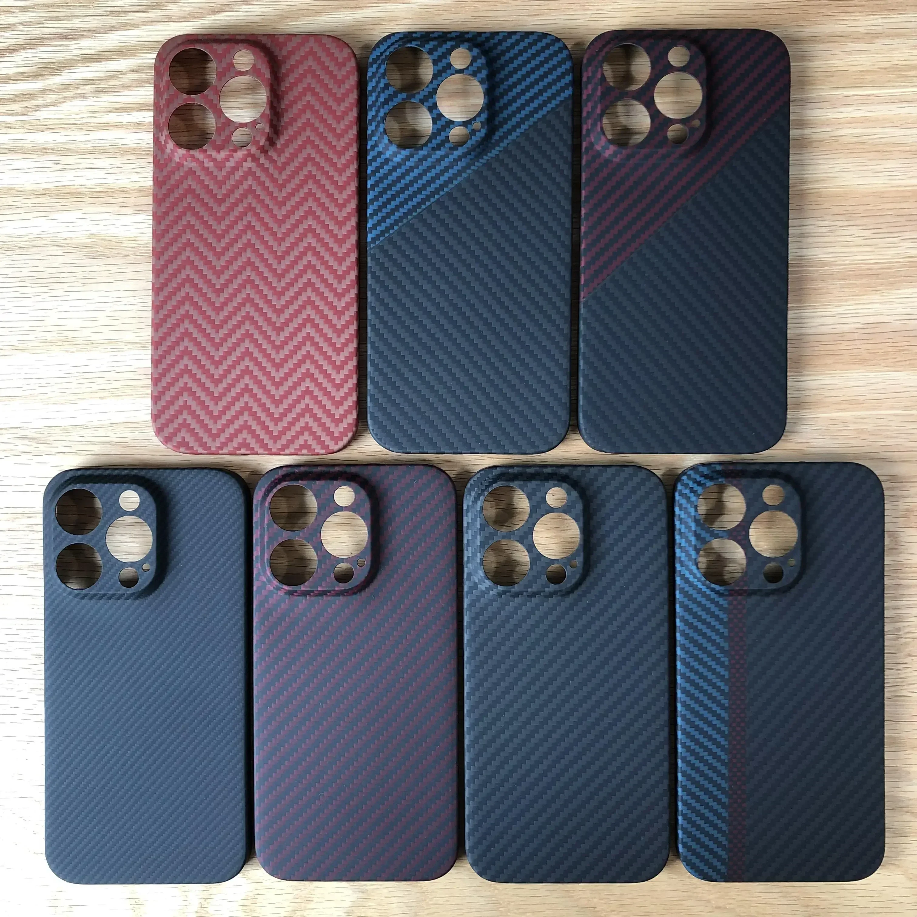 

Phone case for Apple iPhone 14 Pro ip14 ip14pro ip 14 Kevlar case real Aramid Carbon Fibe case red Geometric lightweight 09-15