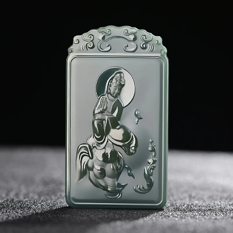 

Ювелирные изделия из натурального нефрита Hetian Jade Qingyu Xianbodhisattva Нефритовый кулон для мужчин и женщин