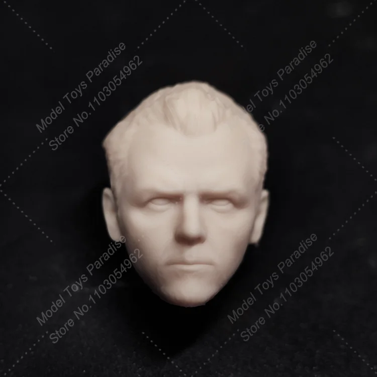 Unpainted 1/12 Man Soldier Shaun of the Dead Head Sculpt Simon Pegg White Model Head Fit 6inch ML SHF Action Figure Body