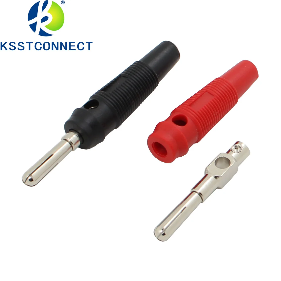 

BP414 4mm Banana Plug High Current Insulated Shrouded Stackable Connector Screw connection