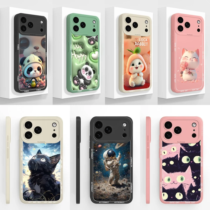 Blossom Cat Hülle für iPhone 18 Pro Max Handyhülle Kameraschutz Weiches Silikon Anti-Drop Kratzfest Stoßfest Funda