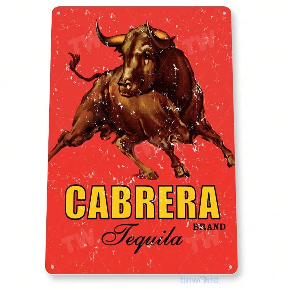 

Vintage Tequila Tin Sign Retro Bar Wall Decor Man Cave Pub Art Distressed 12x16