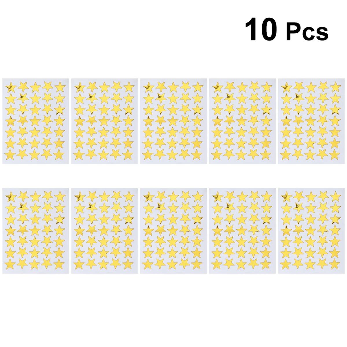 

10 Packs Star Stickers Reward Kids Sparkle Five Pointed Premium Material Classroom Certificates Decorations Student