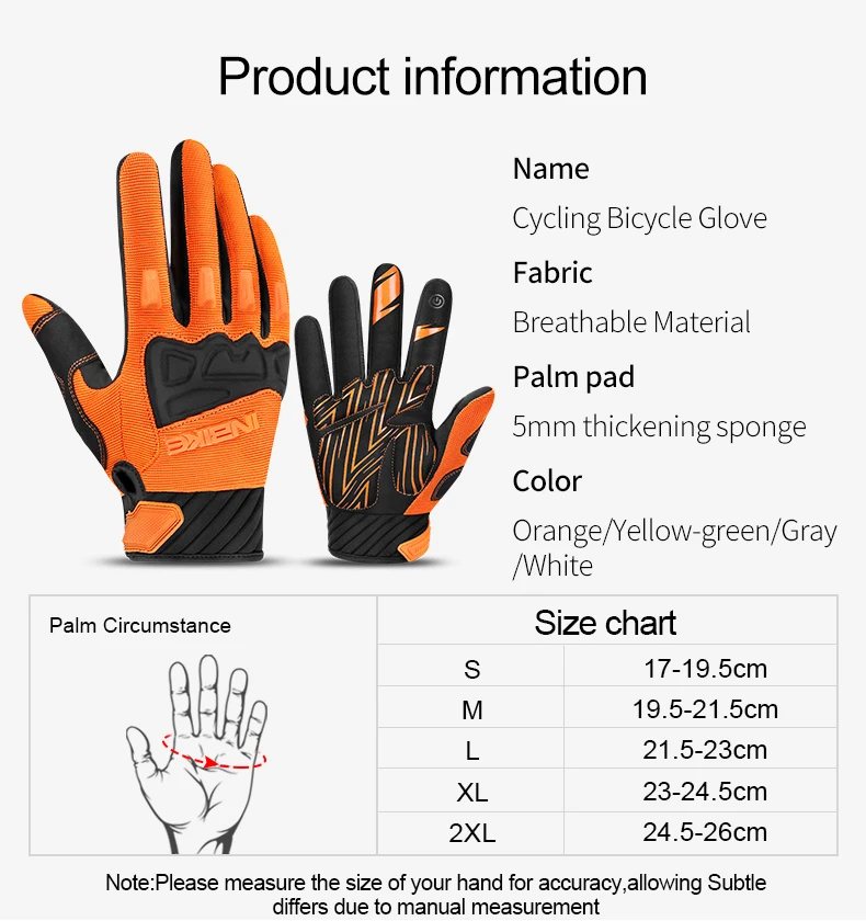 INBIKE Herren Fahrradhandschuhe Touchscreen MTB Radfahren Fahrrad Reithandschuhe für Männer Fahrrad Sport Gloevs Motorrad MTB Zubehör – Detail 3