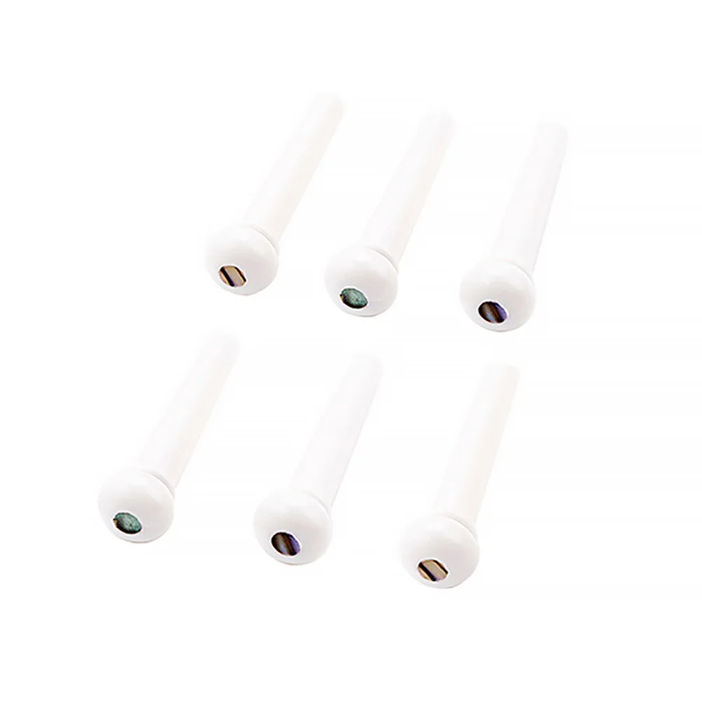 

6 Pcs String Pegs Premium Guitar Bridge Acoustic End Guitars Replacement Stickers