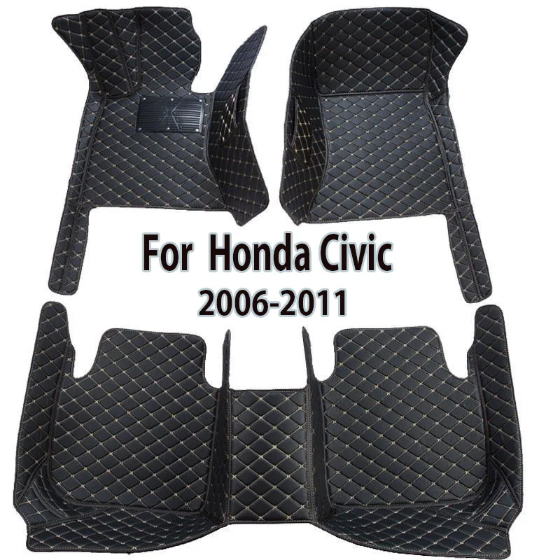 

Custom Car Floor Mat For Honda Civic 8th Gen 2006 2007 2008 2009 2010 2011 Rug Foot Pads Luxury Woman Carpet Auto Accessories