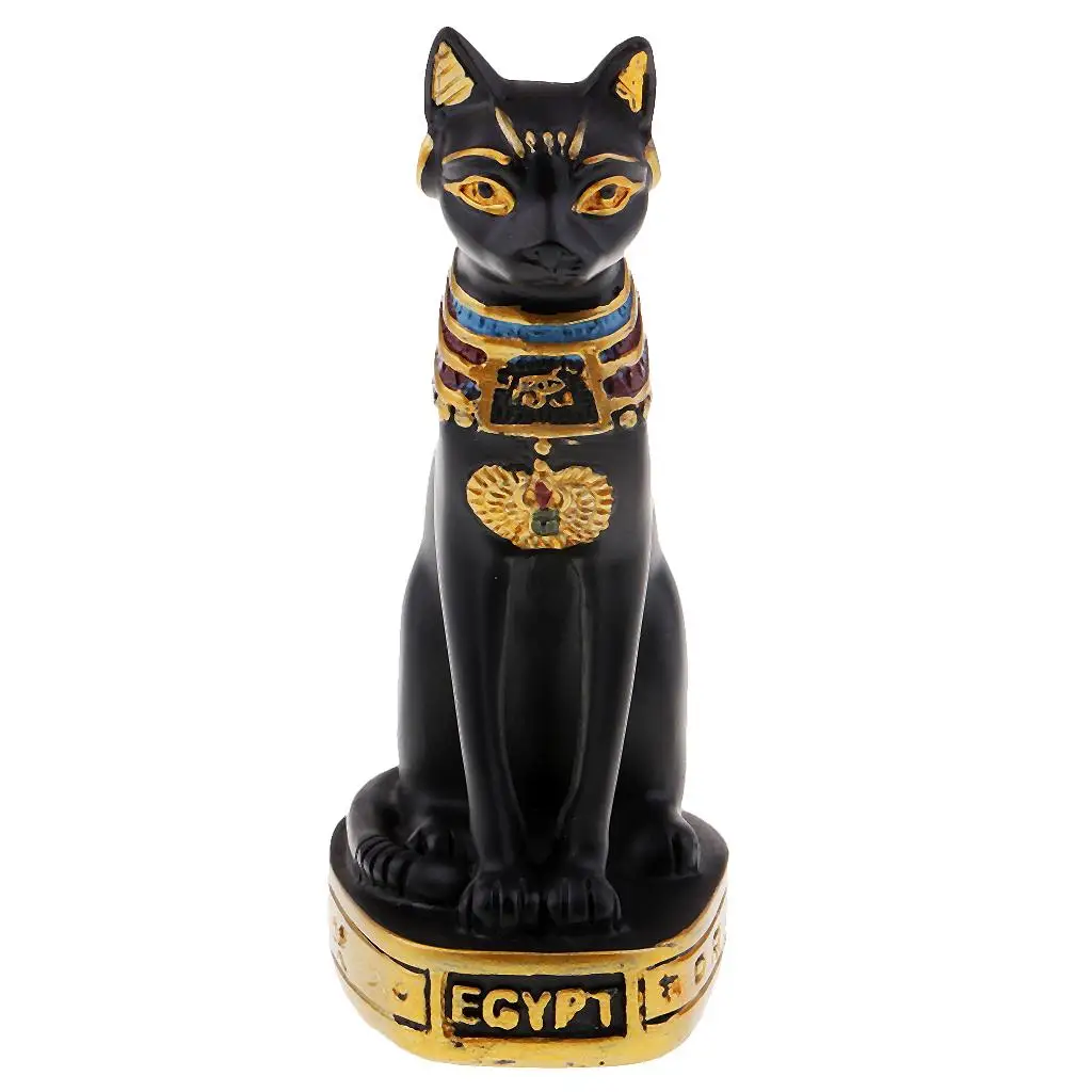 Resin Cat Goddess Bast Bastet Statue Sculpture Home Decoration