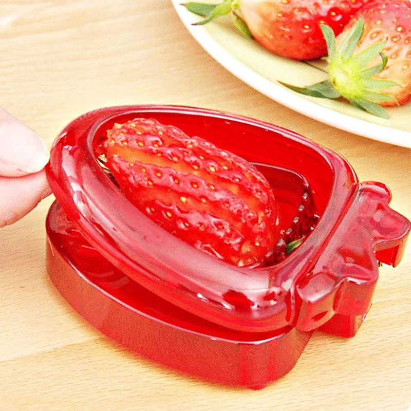 Strawberry Slicer Cutter Strawberry Corer Strawberry Huller Fruit Leaf Stem Remover Salad Cake Egg Tools Kitchen Accessories