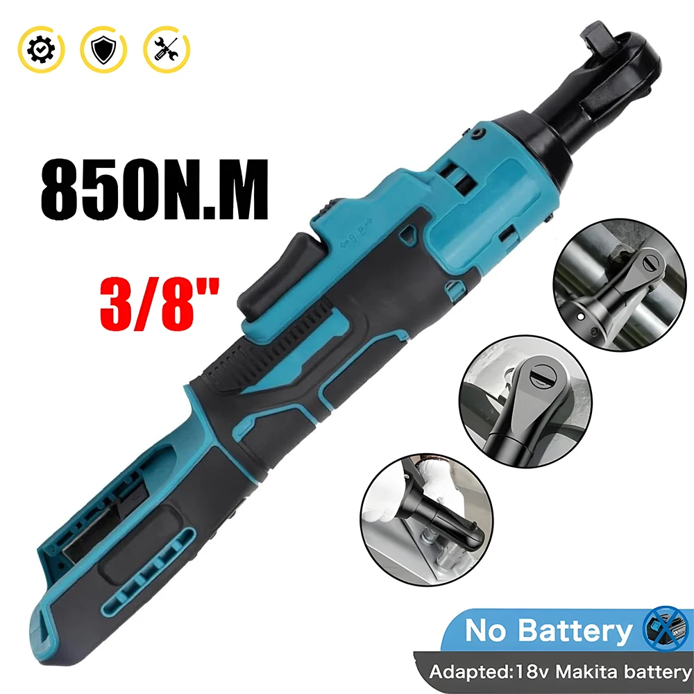 Podofo 3/8 "Ratelsleutel 850N.M Accuschroevendraaier Elektrische Ratel Verwijderen Schroef Moer Reparatie Tool Voor Makita 18 V/21 V Batterij
