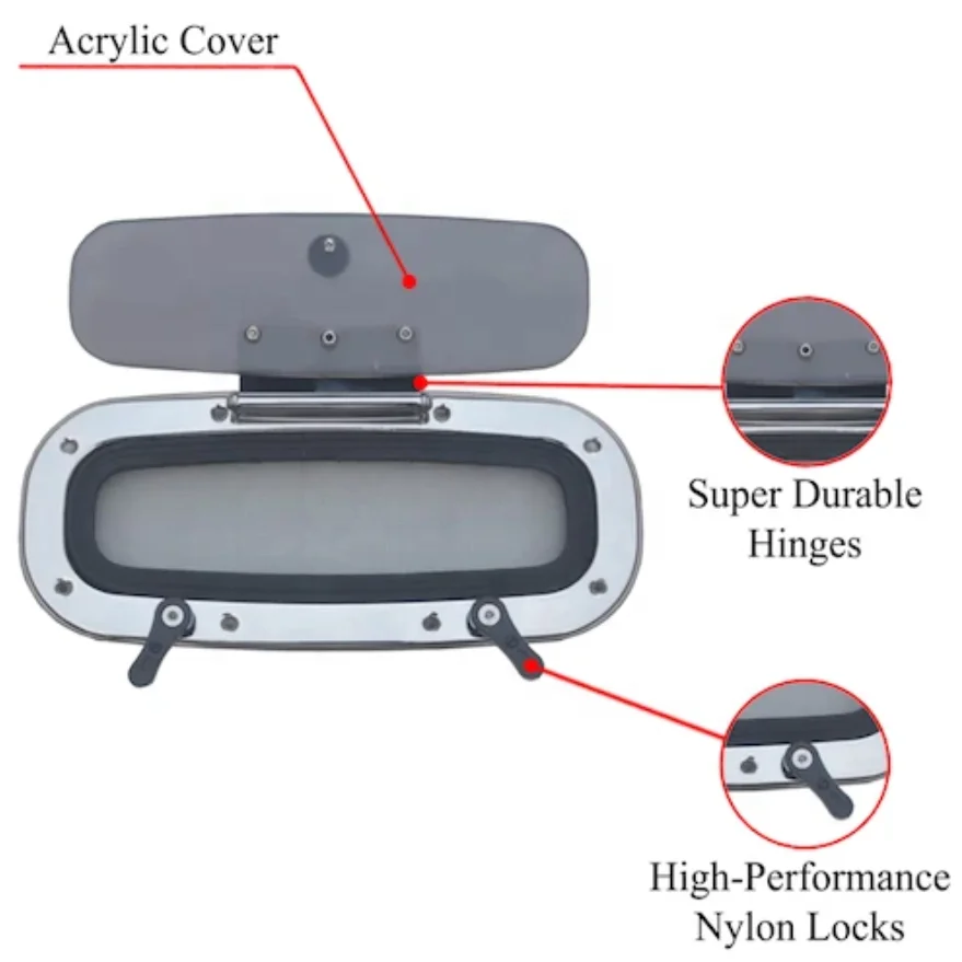 Boat Porthole - Stainless Steel Rectangular Portlight for Boat/Yacht/RV