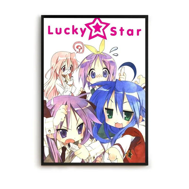 

Lucky Star Comedy Anime Art Print Poster Room Decoration Accessories for Home Decor Room Aesthetic Picture on the Wall Posters