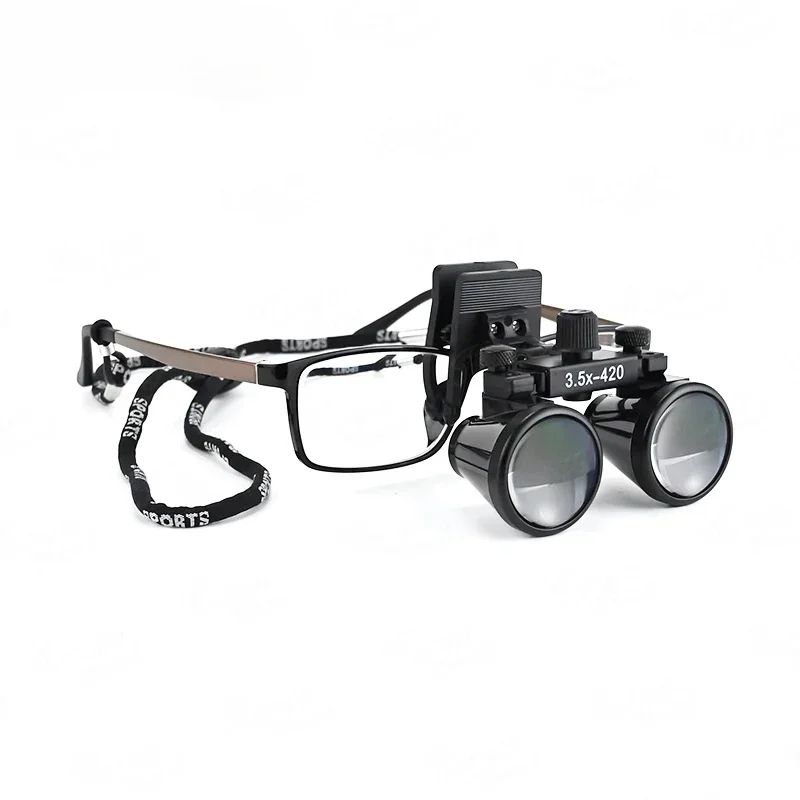 

Dentals Loupes 2.5X 3.5X Binocular Medical Magnifier Surgical Optical Glasses Lens Loupes with Clip Light