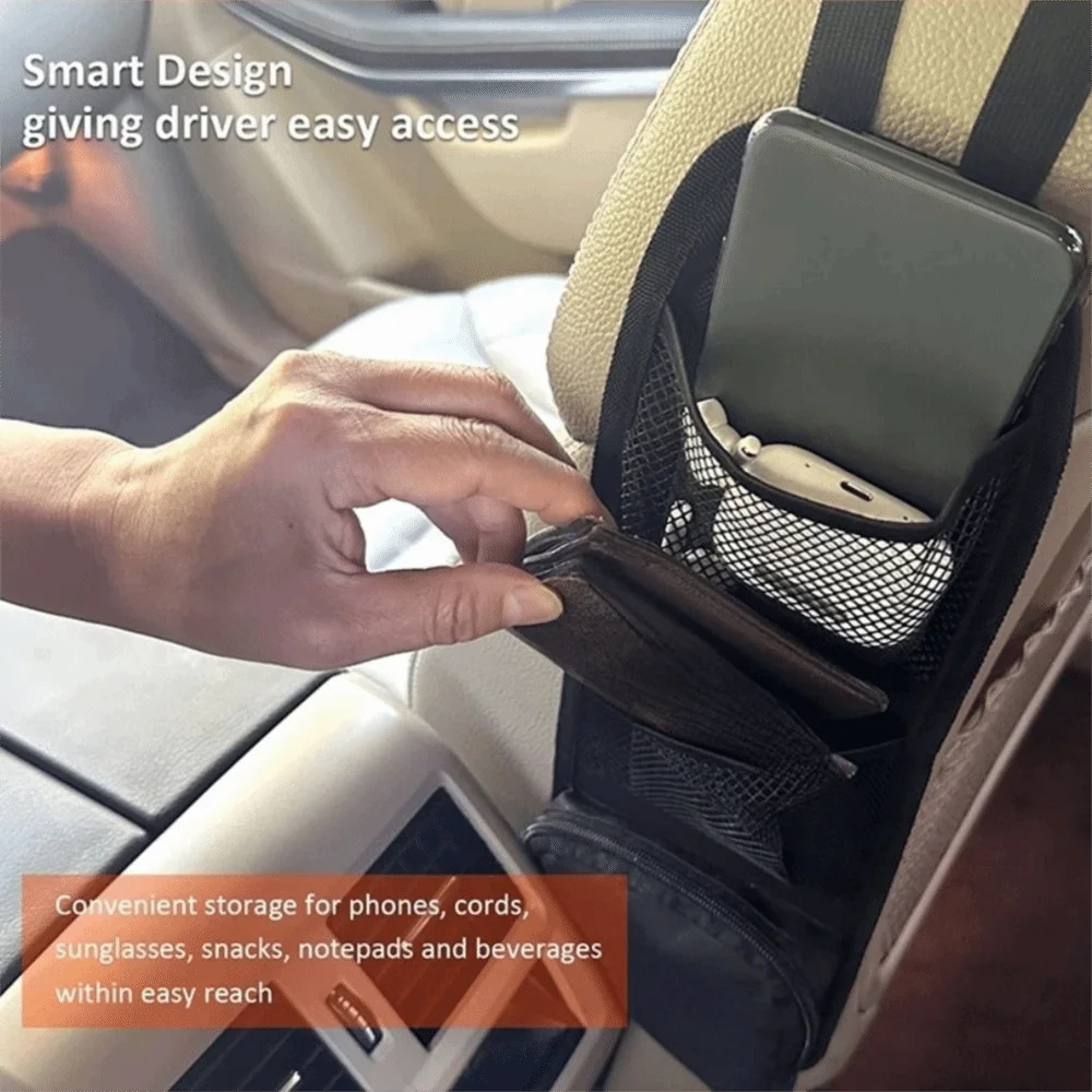Oxford pano assento lateral saco de armazenamento pendurado leve saco de armazenamento de assento de carro com bolso de malha conveniente