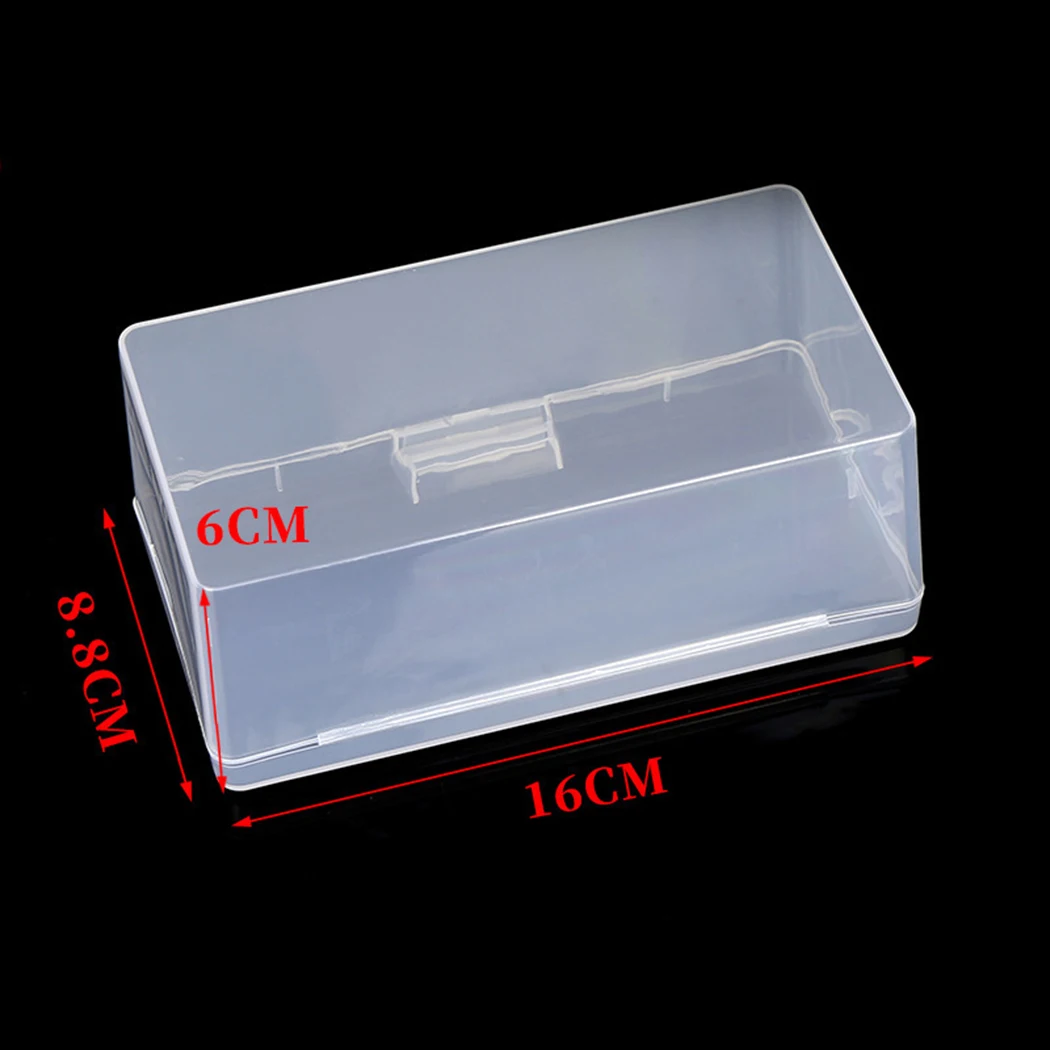 Rectangula Plastic Transparent With Lid Storage Box 16*8.8*6cm Collection Container Case Multipurpose Home StorageBoxs