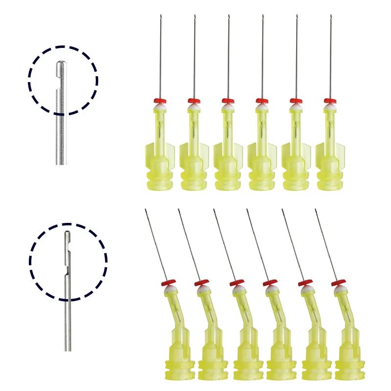 50Pcs Dental Endodontic Irrigation Needle Tip 27/30G Single/Double Side Hole Root Canal Cleaning Syringe Anterior & Molar Teeth view 3