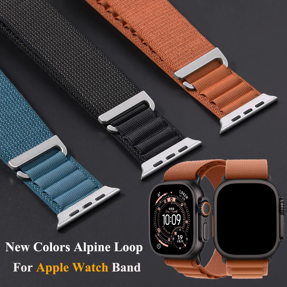 Ремешок Alpine Loop для Apple Watch Ultra 3 Band 49 мм, браслет iWatch Series 11 10 42 мм 46 мм SE 3 40 44 мм 8 9 45 мм 41 мм нейлоновый ремешок