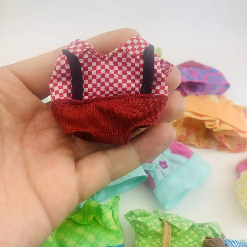 10 pçs roupas vestido para floresta animal coelho urso cão família figura brinquedo bonecas crianças diy casa boneca playset