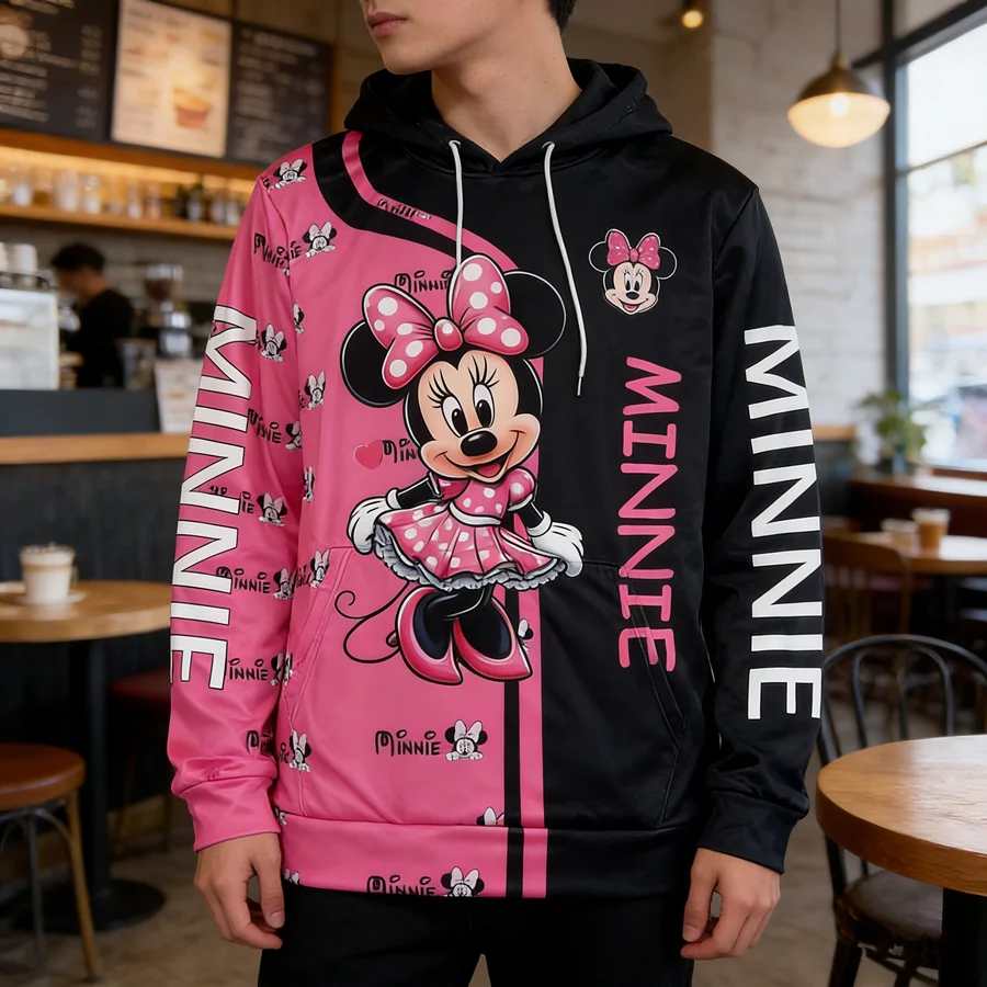 

3D New Cartoon Digital Printed Mens Hoodie Daily Casual Hooded Sweatshirt
